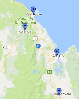 Cairns Corporate PA Hire Service Area map